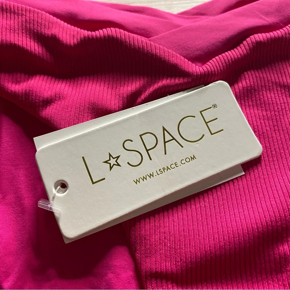 L*Space 🩷 Barbie Pink V-Neck Wire Helena Bikini Top | Cheeky Bottoms